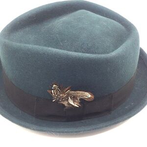 Dark Green Wool Trilby Fedora from Hats in the Belfry